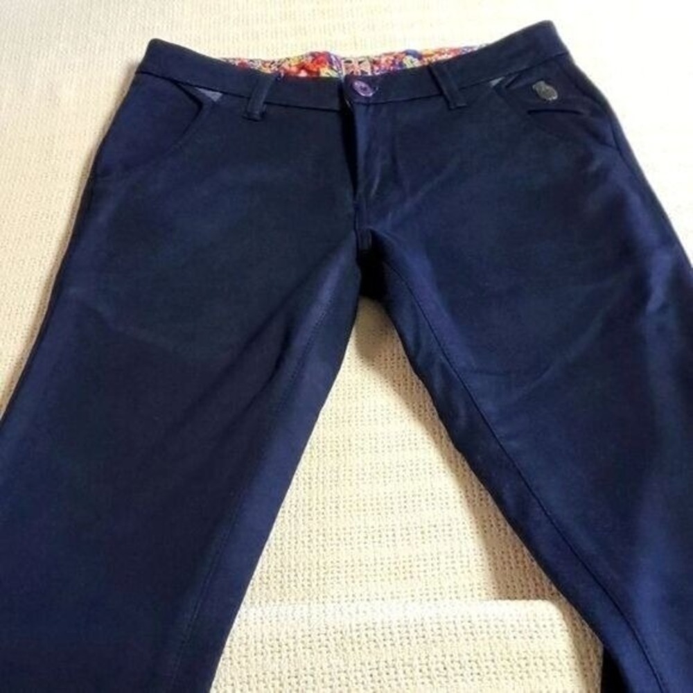4Sixty5‎ Embellished Zippered Navy Blue Pocketed Sz 30x32 Pants
